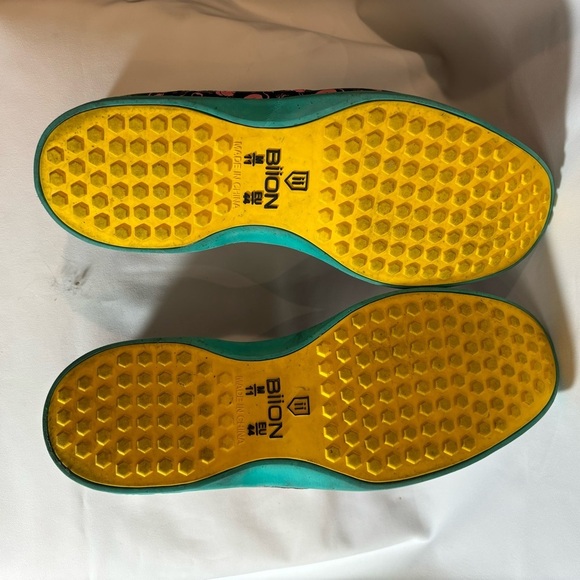 BIION Sz 11 Slip On Golf Shoes Flamingo Pattern Wing Tip Perforation Anti-Slip - Picture 8 of 9